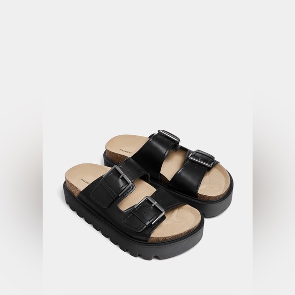 Pull&Bear Buckled platform sandals - Picture 1 of 9